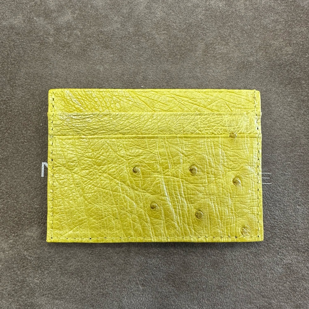 Genuine Ostrich leather cardholder wallet